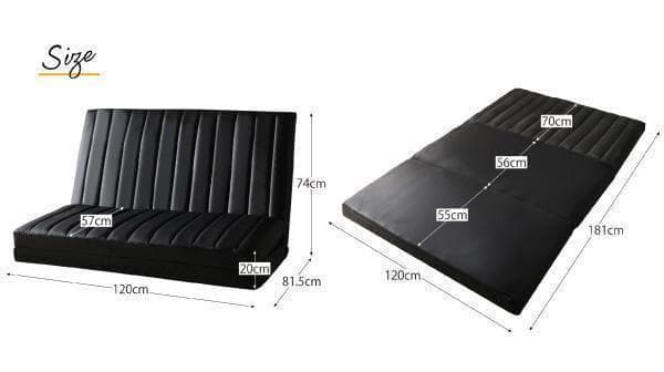 セール！新品 送料込 1台3役 カウチソファ ベッドスタイル3wayソファ120