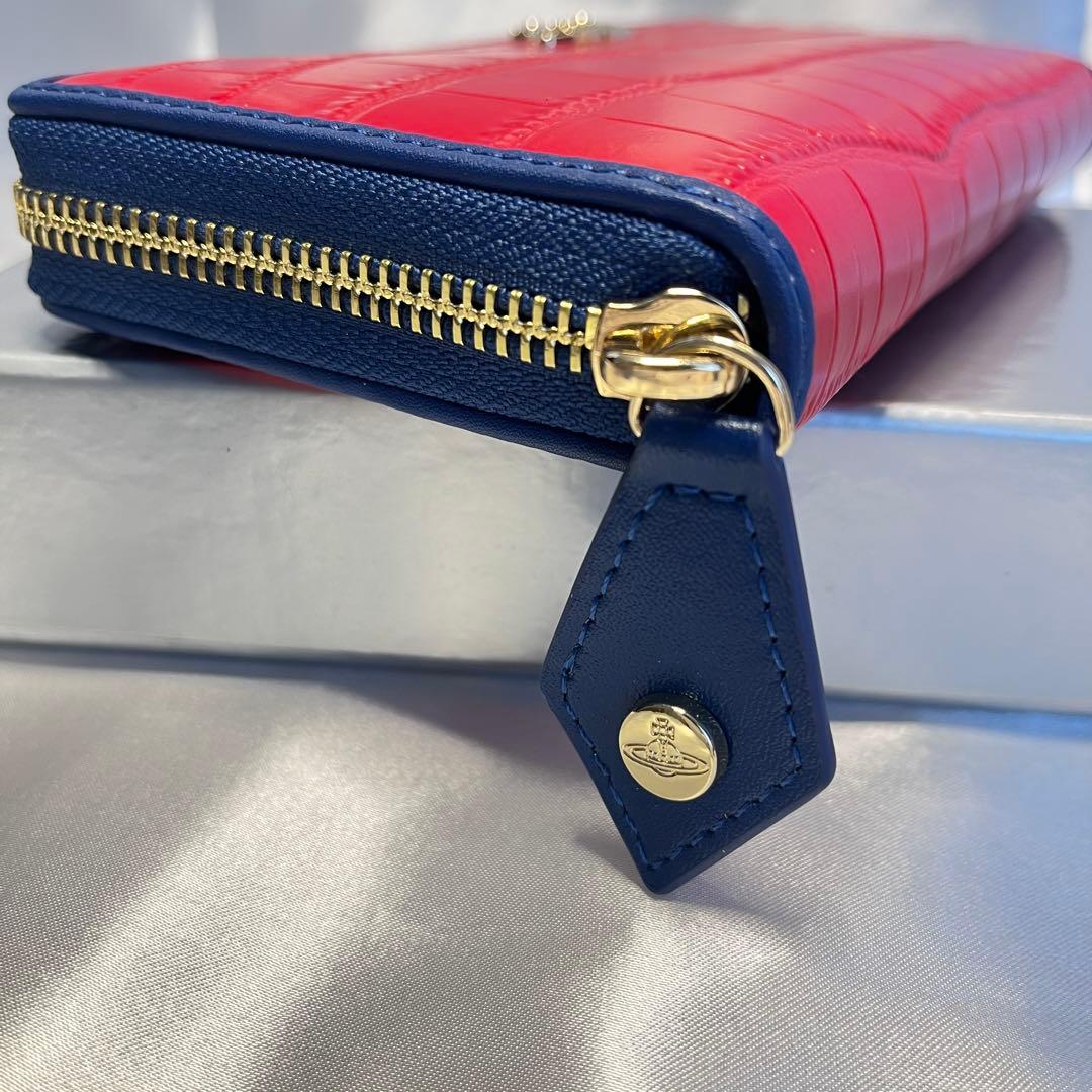 し*ん様 新品 Vivienne Westwood レッド青ライン 長財布 バレ