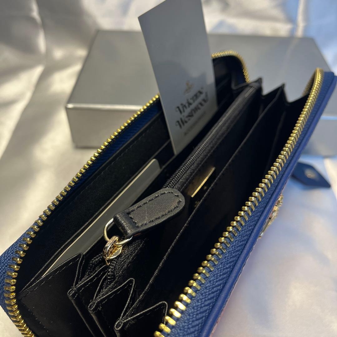 し*ん様 新品 Vivienne Westwood レッド青ライン 長財布 バレ