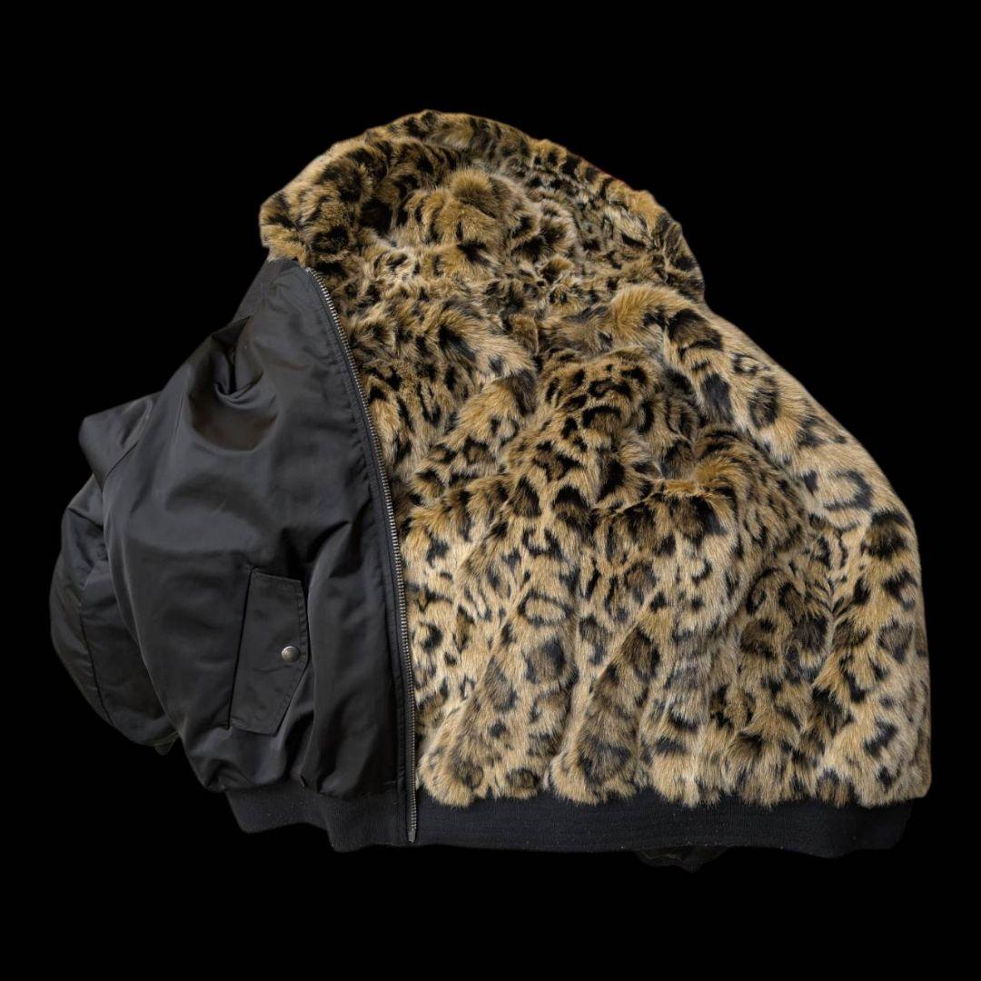 平成ギャル y2k グランジリバーシブル ファーブルゾン レオパード