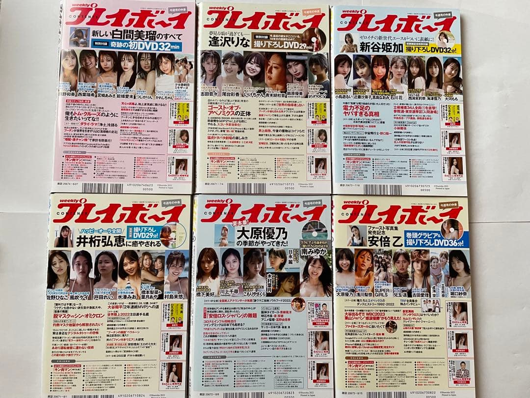 週間プレイボーイ 2022年38冊未開封DVD付きセット