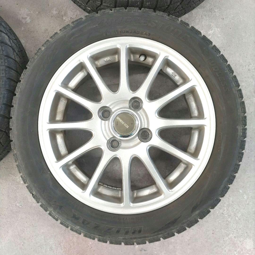 165/55R14 スタッドレスタイヤホイール 4本 ブリヂストン ブリザック