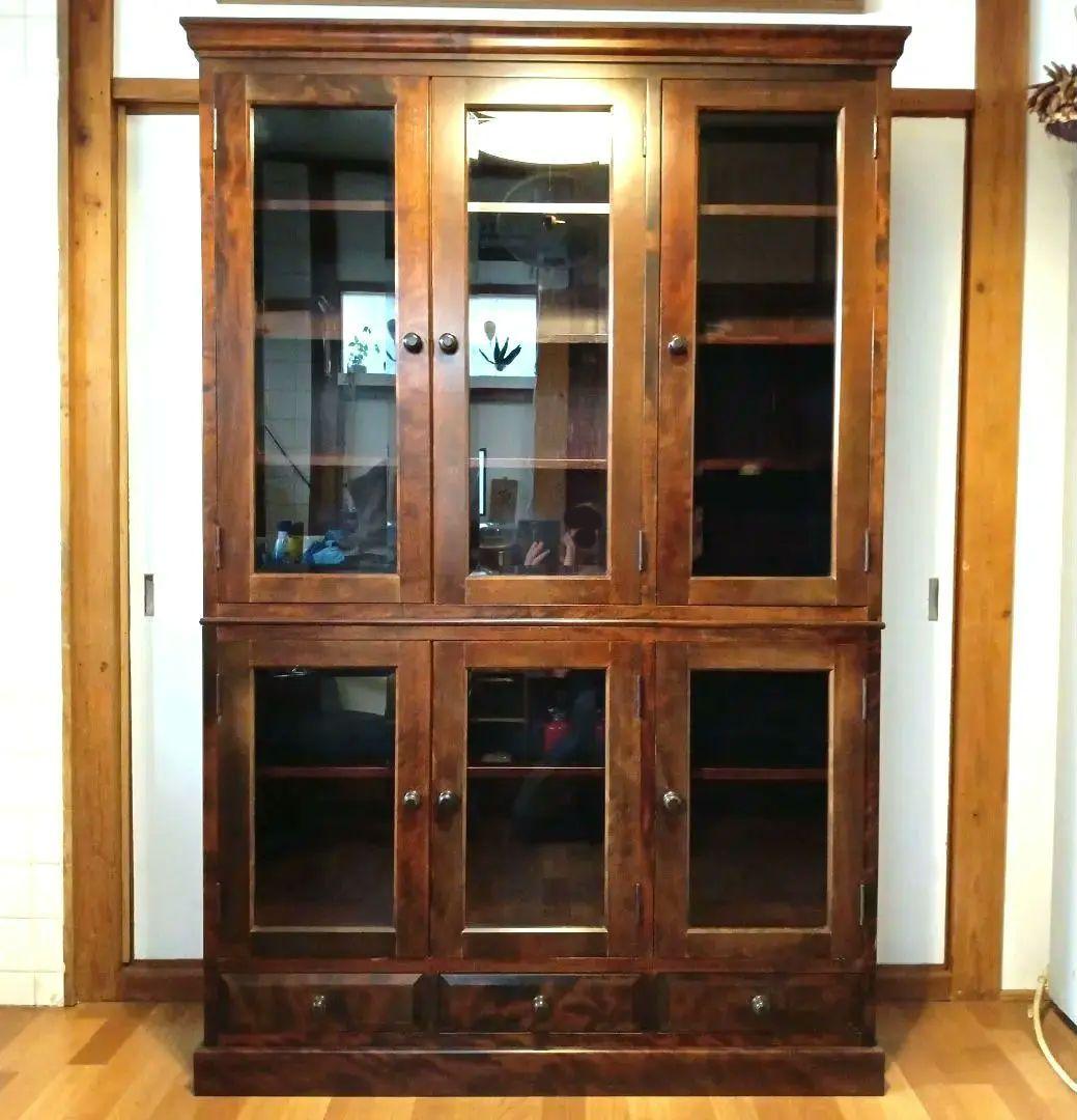 ガラスキャビネット 本棚　ディスプレイケース　書棚　ブックシェルフ