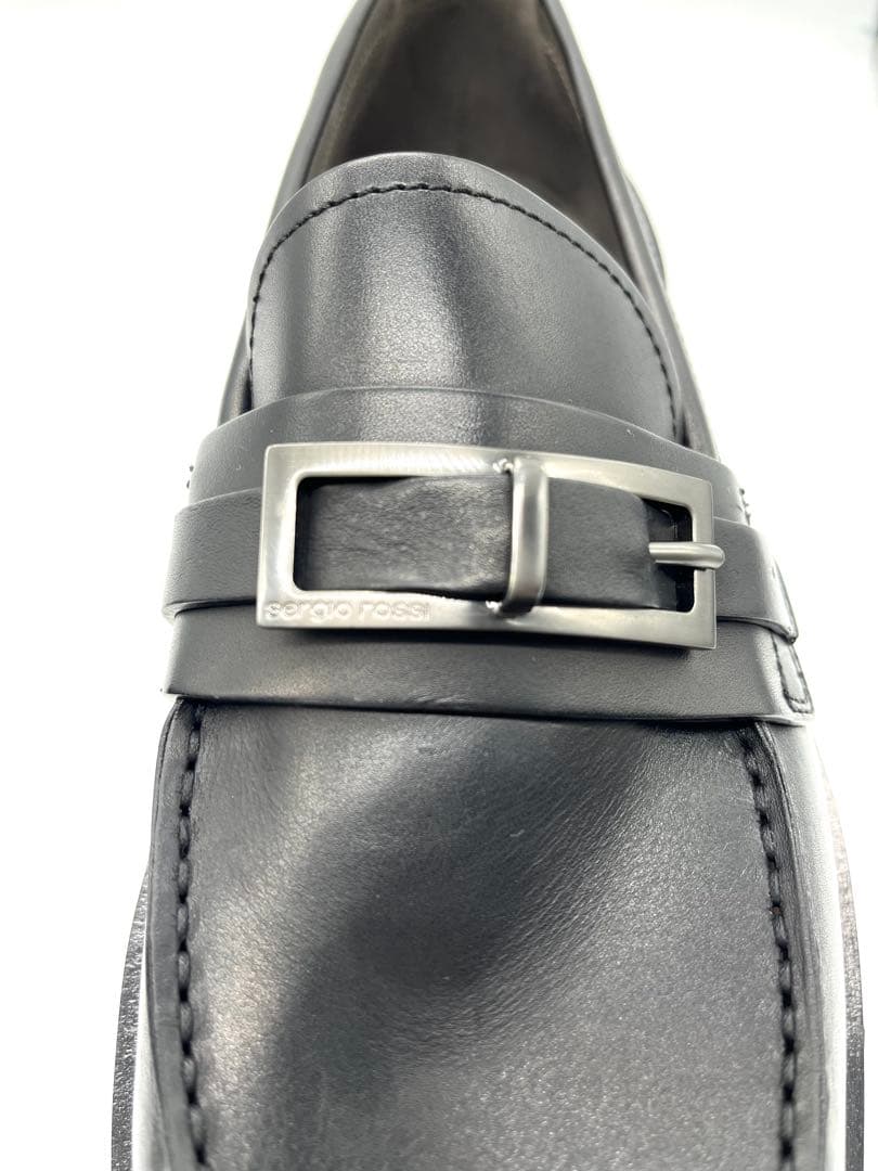 【新品未使用】Sergio Rossi ローファー ブラック 24.5