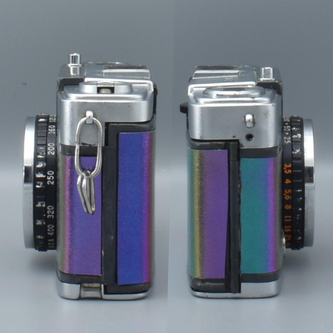 整備済 OLYMPUS EE-2 パープル系 外装リメイク 動作OK 赤ベロOK