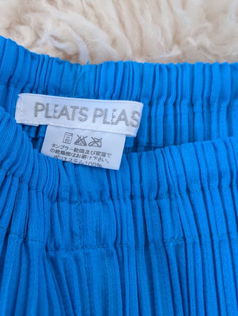 PLEATS PLEASE プリーツパンツ 青 M サイズ1