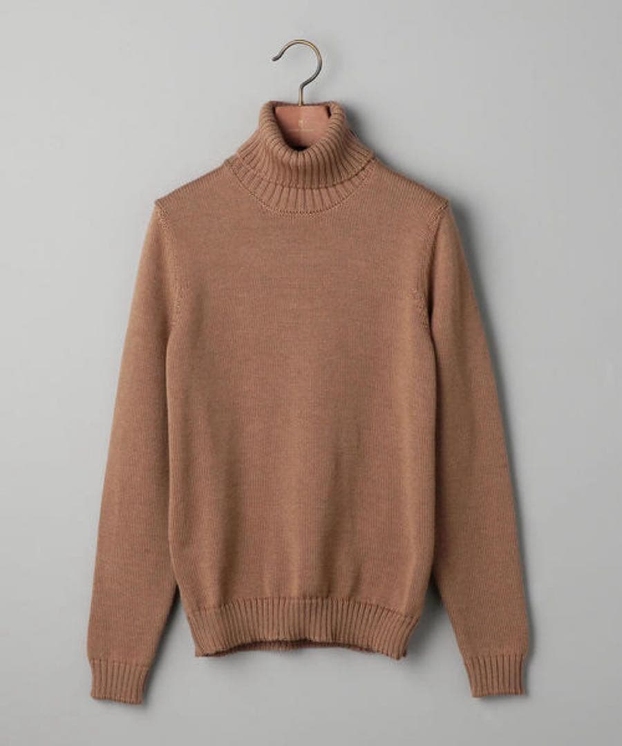 ZANONE ミドルゲージ　タートルネック　キャメル　46 ニット　セーター