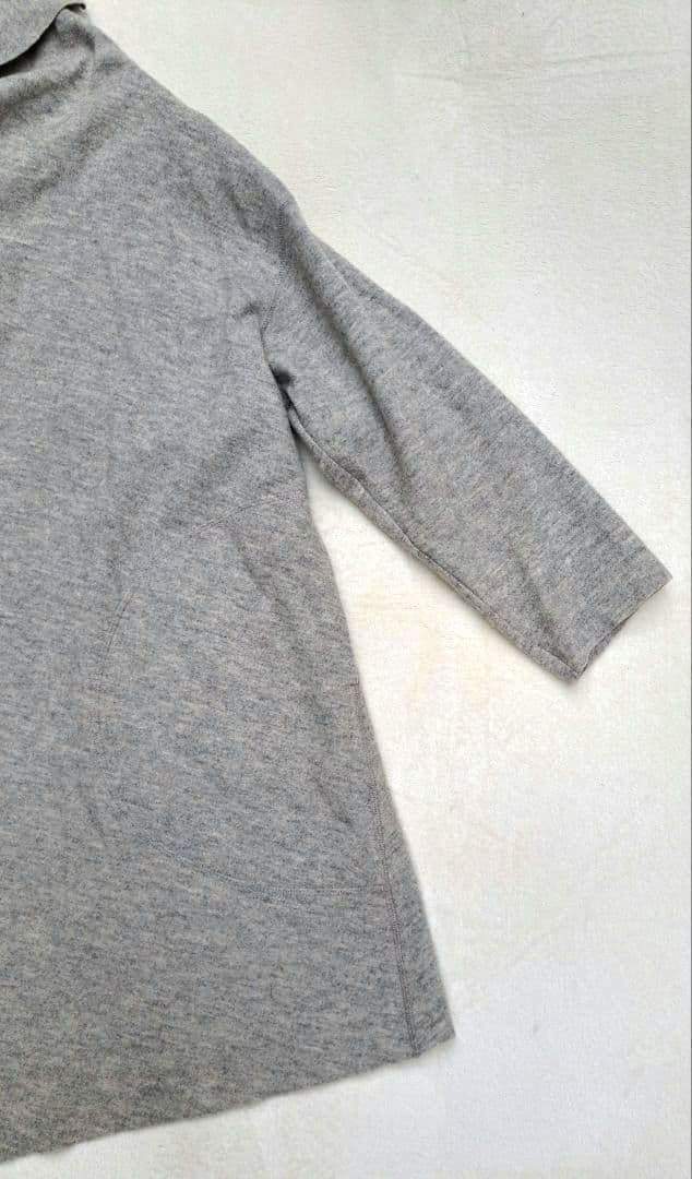 223　美品　ヨーガンレール　ウール100%コート　変形ハイネック M