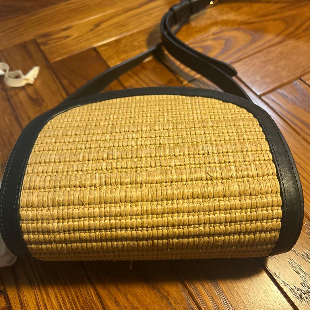 バッグ A.P.C mini Demi-Lune raffia crossbodybag