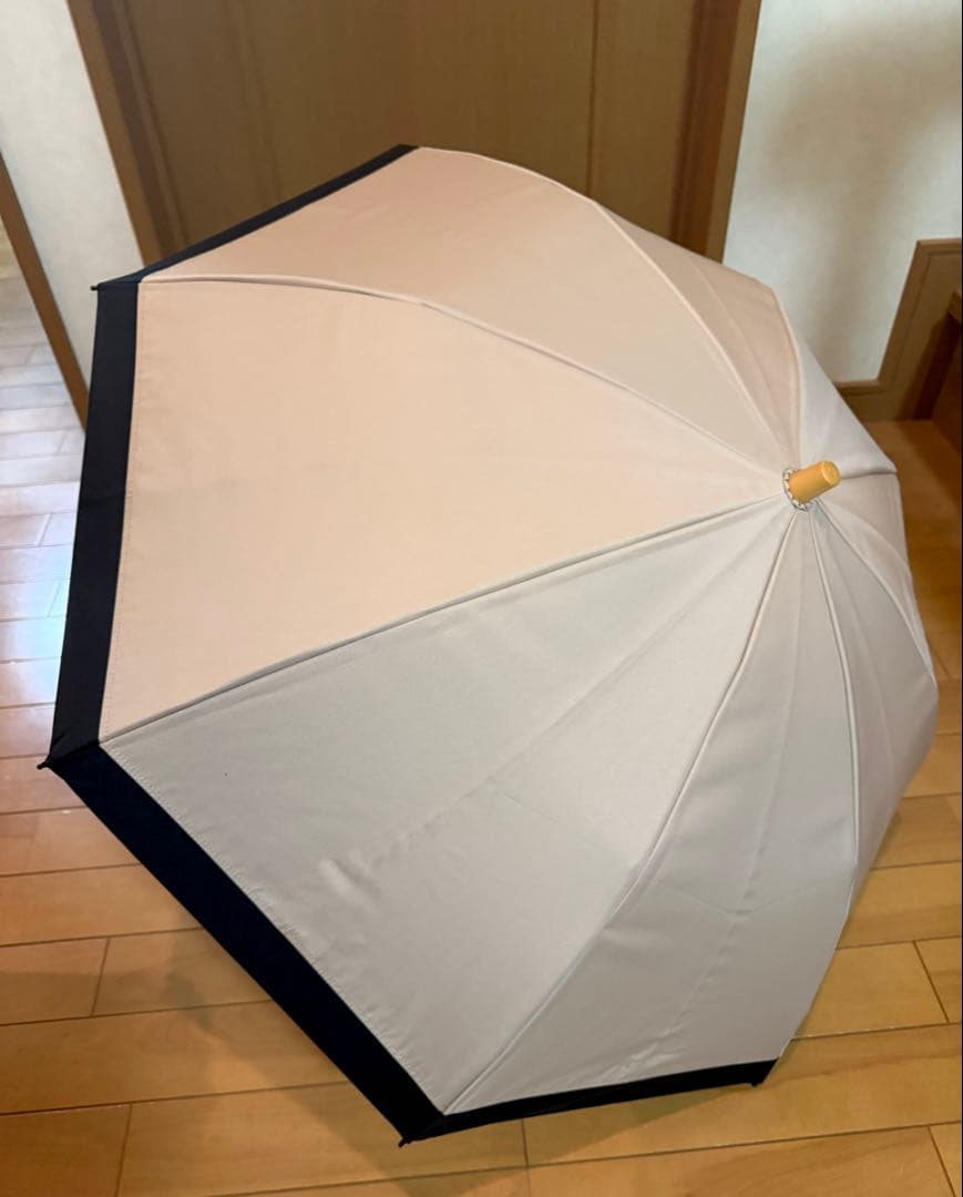 【美品】サンバリア100 折りたたみ日傘 ２段折 コンビ ピンク