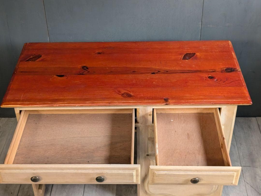 USスタイル　アンティーク　ヴィンテージ　デスク　カントリー調　綺麗な木目　IZ