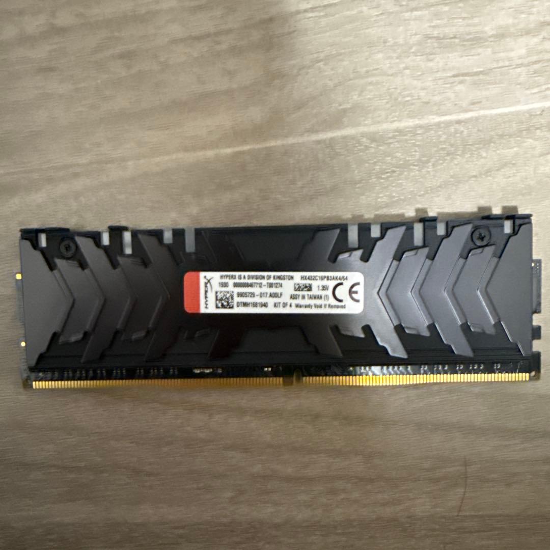 KINGSTON HYPERX DDR4 メモリー 3200m 16gb