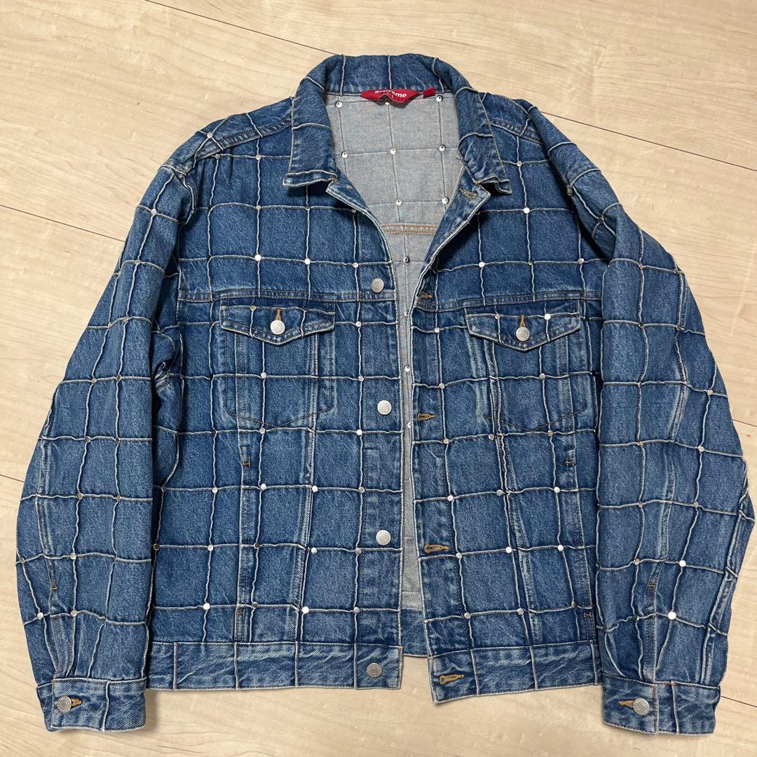 Supreme チェックデニムジャケット L
