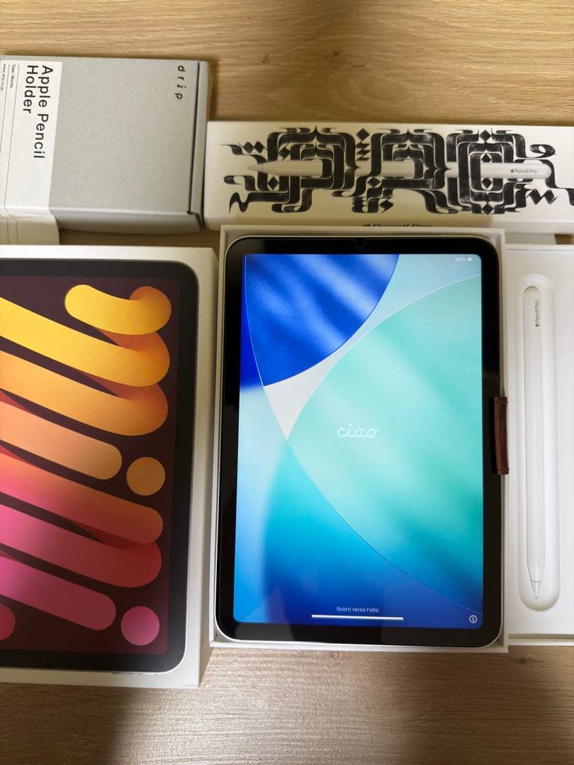 ipad mini 第7世代＋apple pencil pro 等