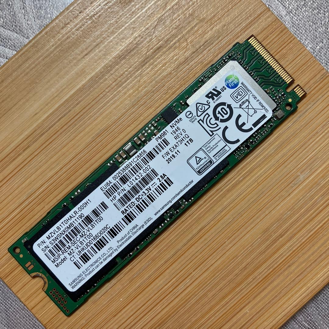 内蔵型SSD Samsung 1TB NVMe M.2 2280 SSD