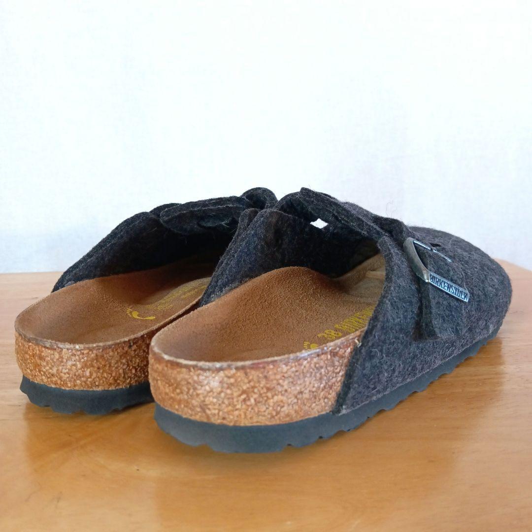 極美品◆ビルケンシュトック　ボストン　フェルト　38　BIRKENSTOCK
