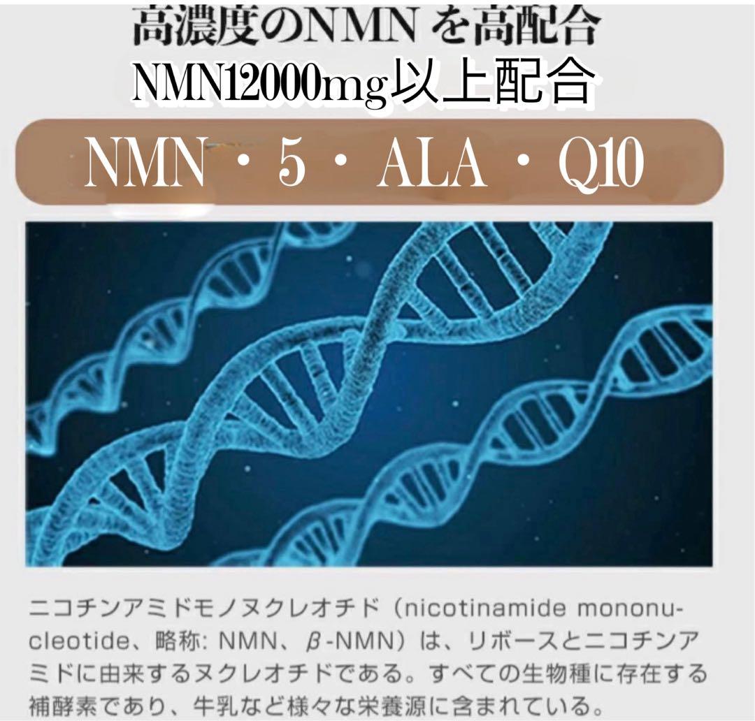 NAQS NMN・5ALAアミノ酸・コエンザイムQ10サプリメント3袋セット新品