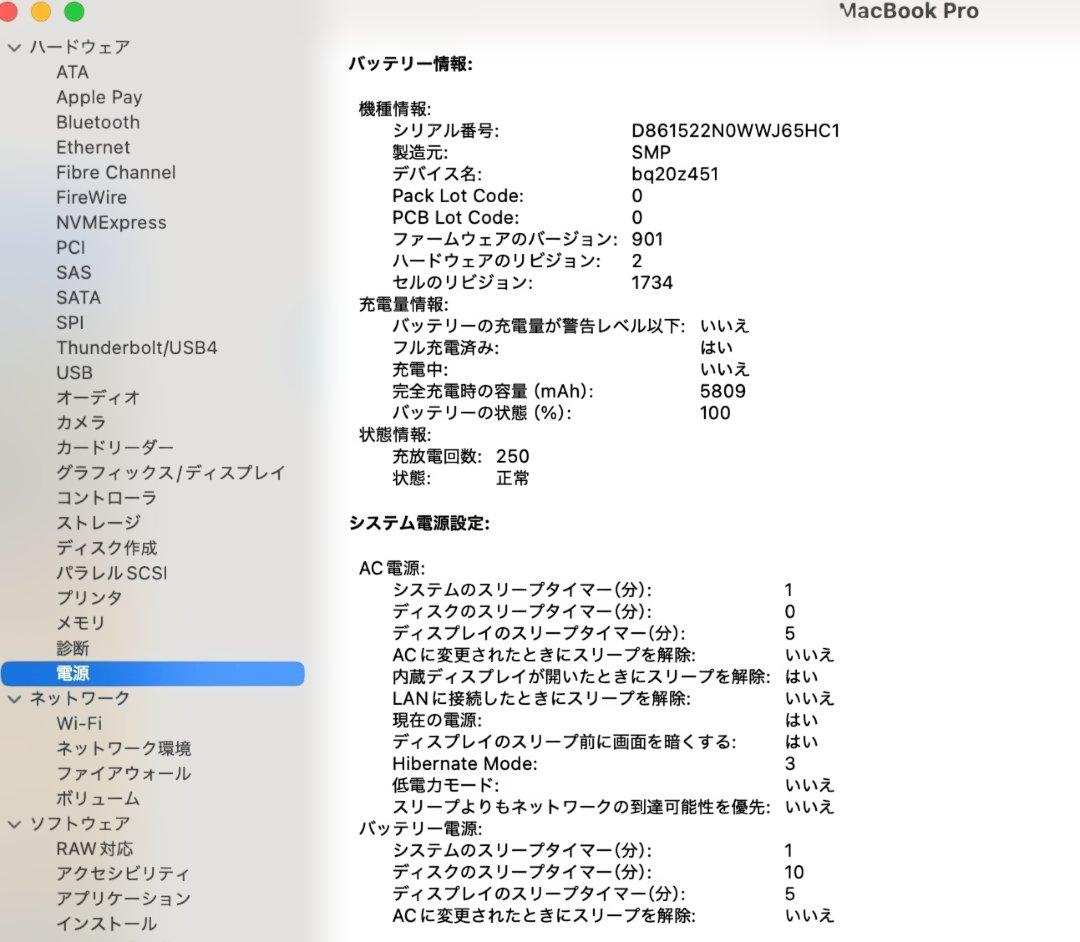 MacBook Pro 2018/Core i9/１TB/32GB/15\"