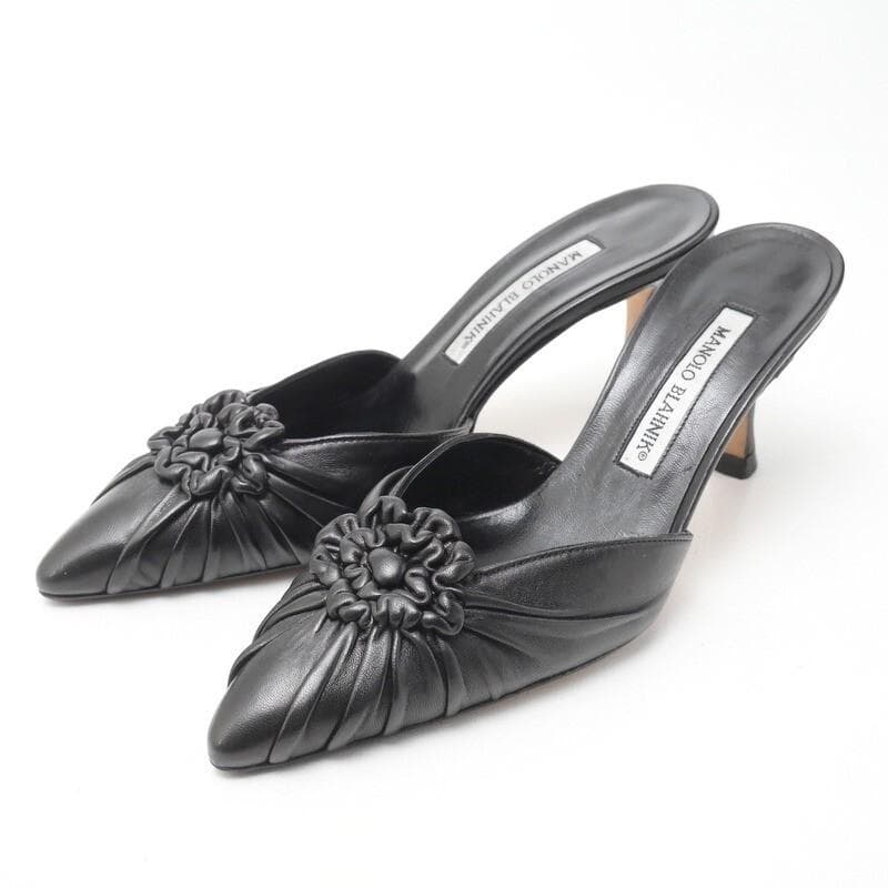 未使用 マノロブラニク ミュール ポインテッドトゥ 37 23.5cm相当