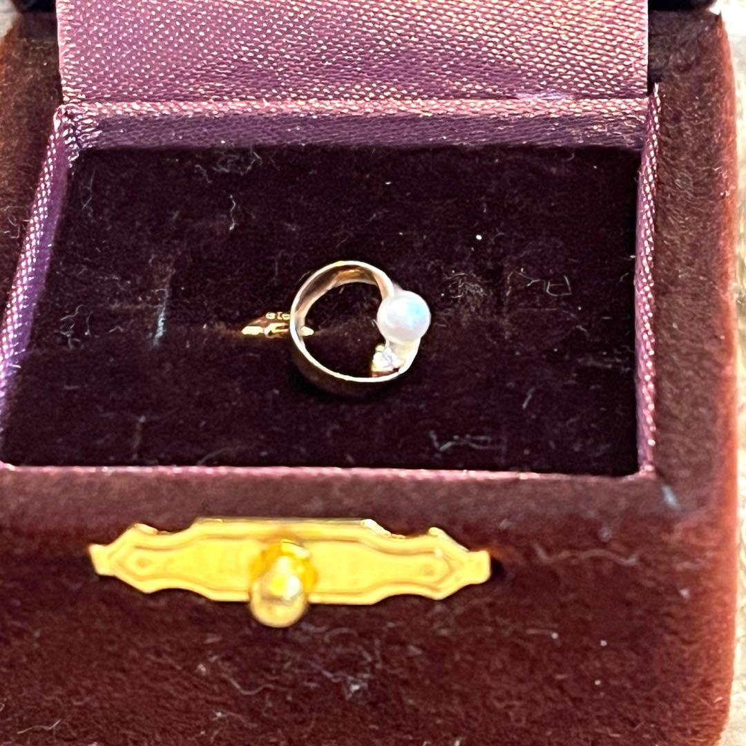 ete エテ　K10YG パール/ダイヤモンド ピアス　片方のみ