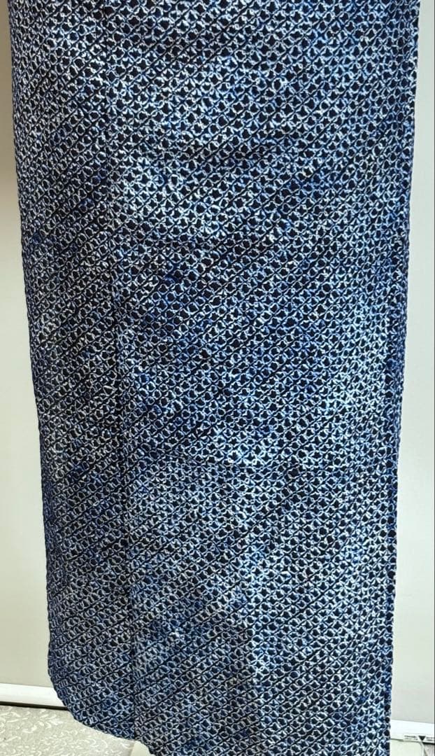 有松絞り　レディース　ゆかた　裄64身丈156 高級博多半巾帯セット