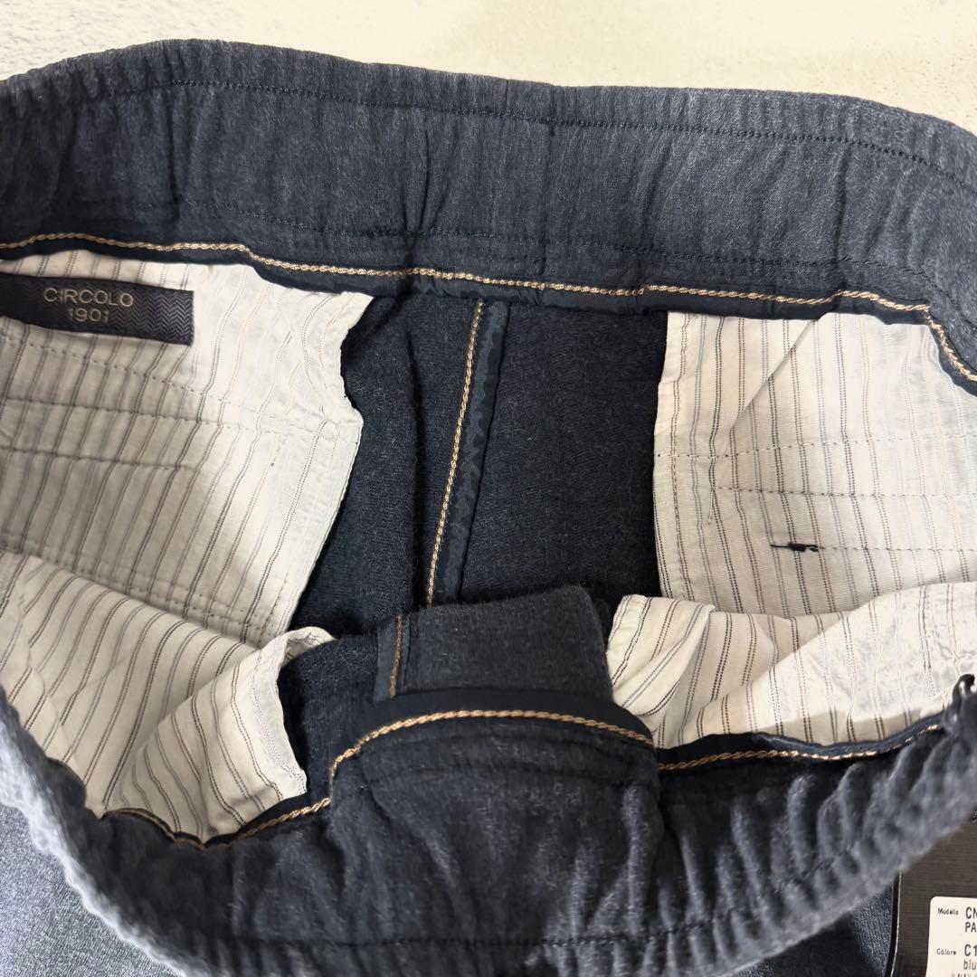 タグ付き未使用 CIRCOLO チルコロ1901 ジャージー スラックス 46