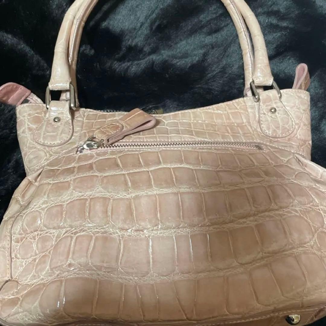 〖JRA認定品〗クロコ ハンドバッグ