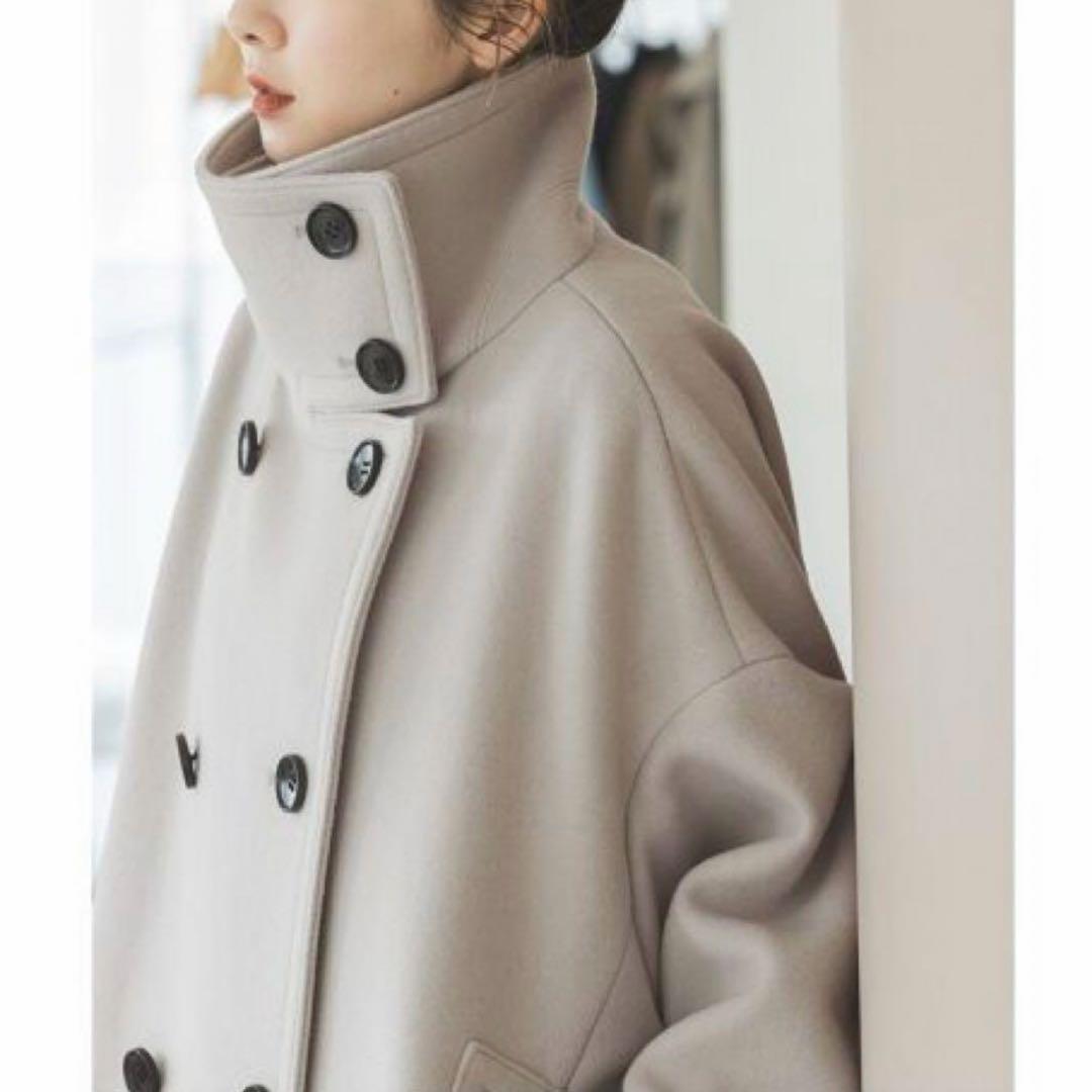 2023AW NOBLE スタンドカラーオーバーコート　ベージュ