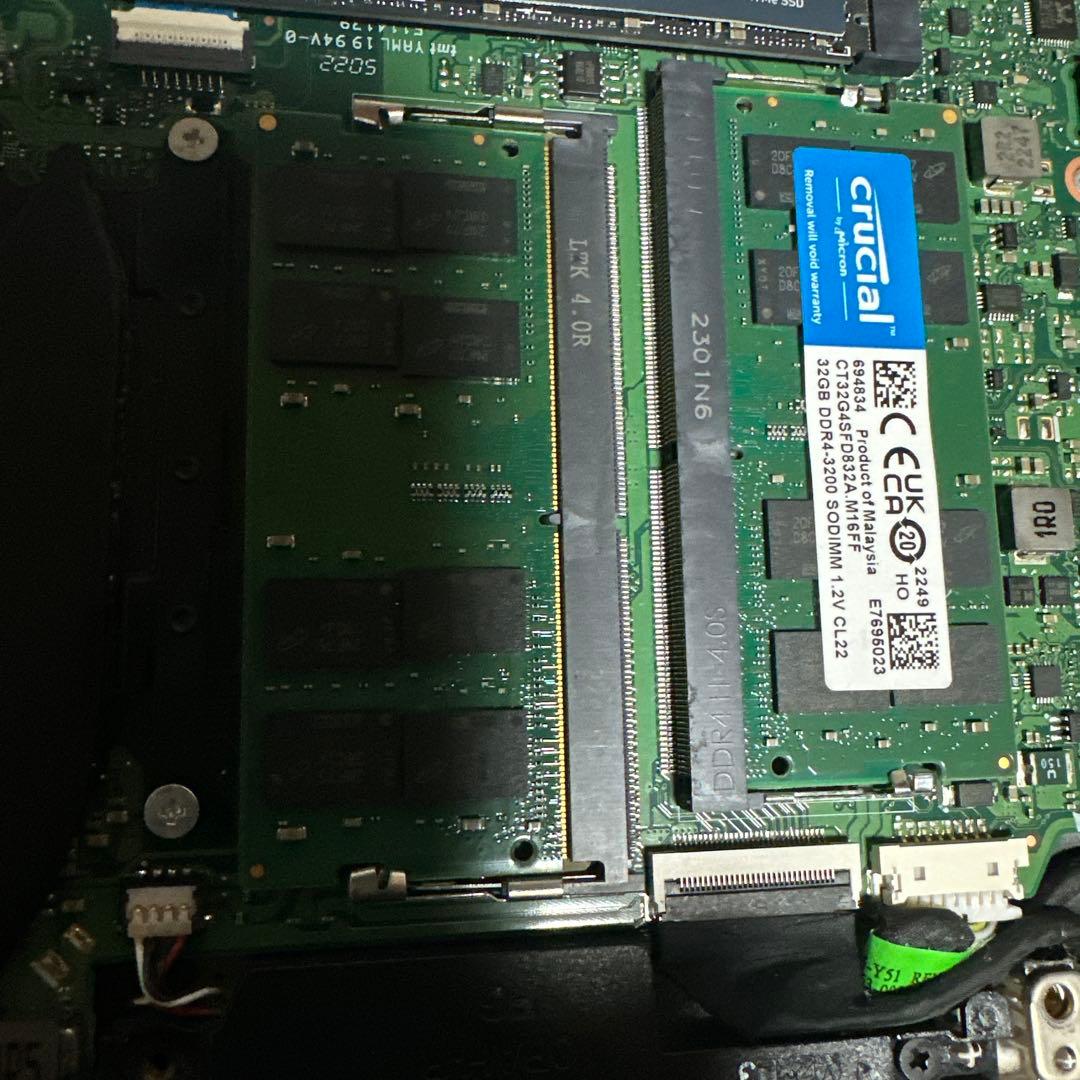 Crucial 64GB 32gbx2 DDR4-3200 ノート メモリ