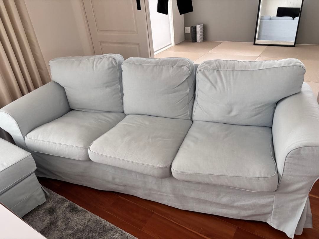 みちお様　IKEA エークトルプ ブルー 3人掛けソファ