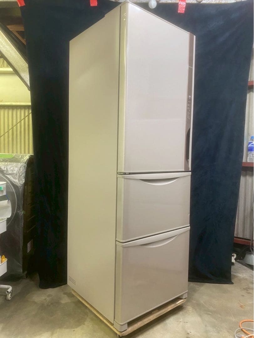 【mon】HITACHI 3ドア冷蔵庫 R-K380HVL(T)375L