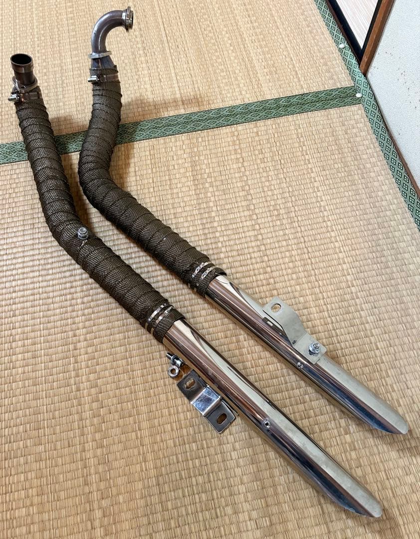 バイク　ヤマハ　ドラックスター250 ステンレス　スラッシュ　マフラー