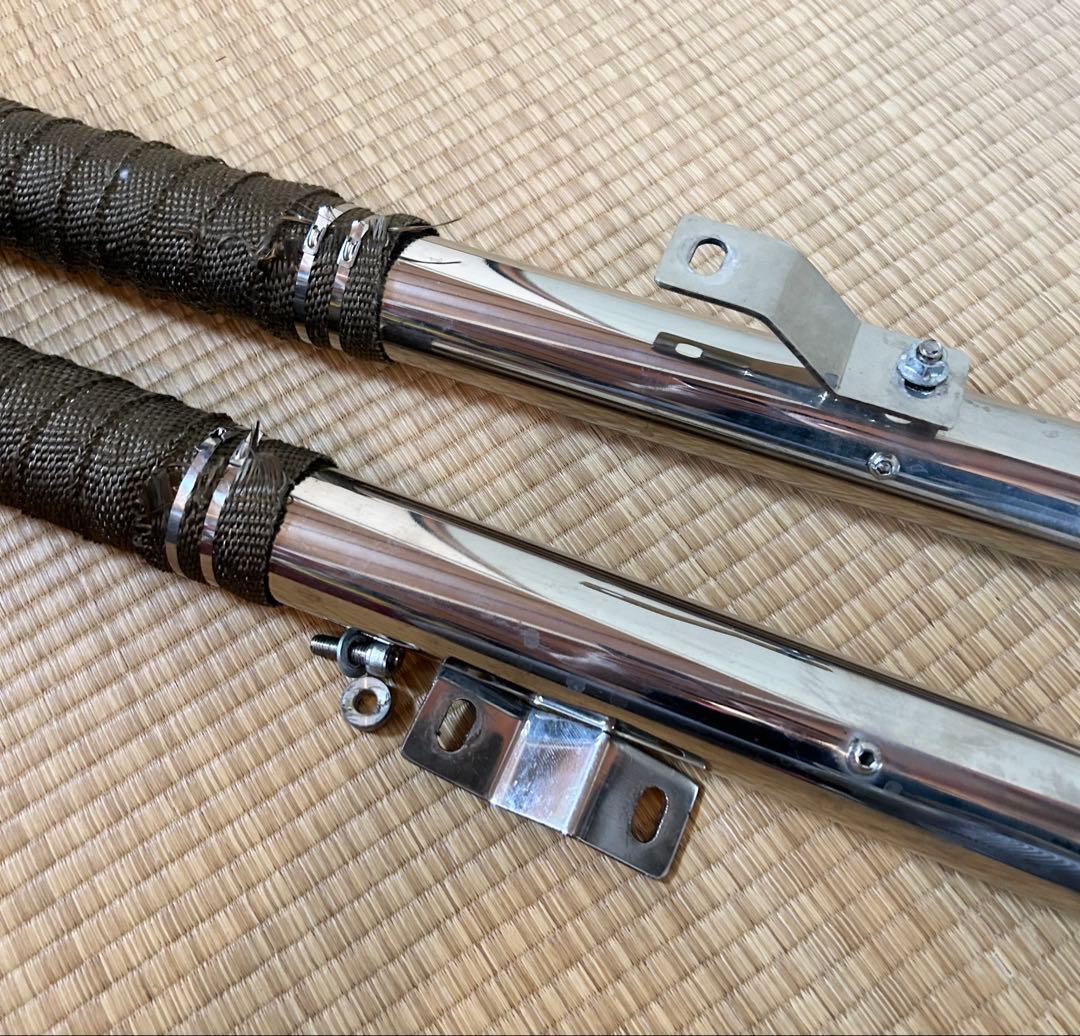 バイク　ヤマハ　ドラックスター250 ステンレス　スラッシュ　マフラー