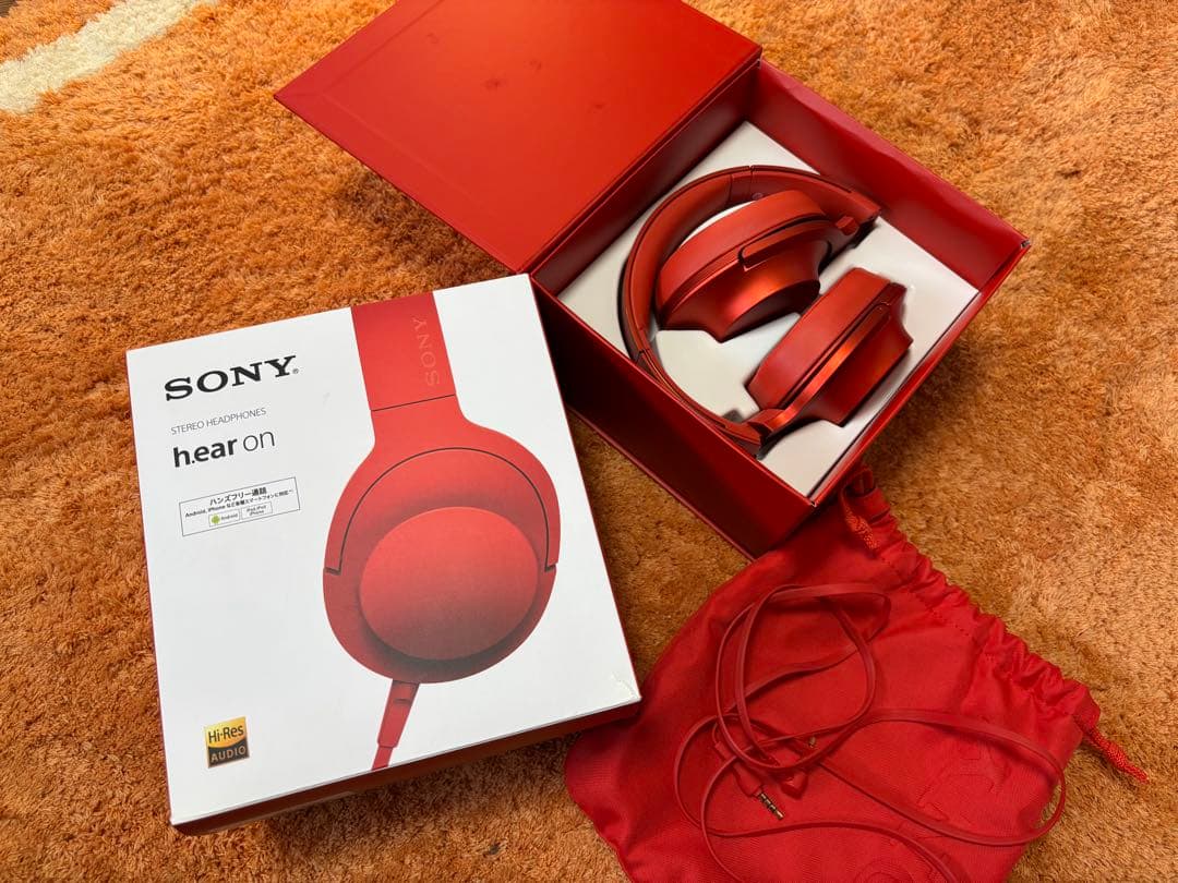 新品未使用品　SONY MDR-100A h.ear onオレンジ ヘッドフォン