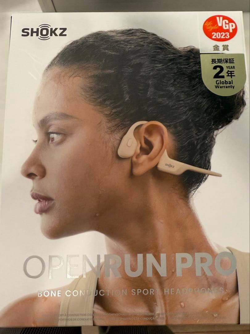 [未使用品]SHOKZ OPENRUN PRO 骨伝導イヤホン ベージュ