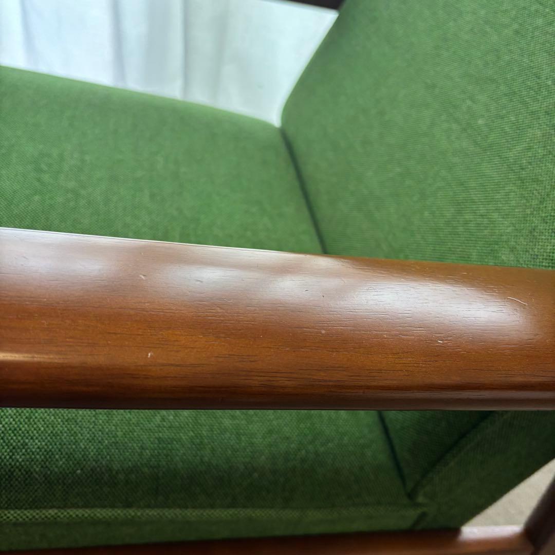 カリモク 60 Kチェア　1人掛け　シングル　ソファ　タープグリーン　緑