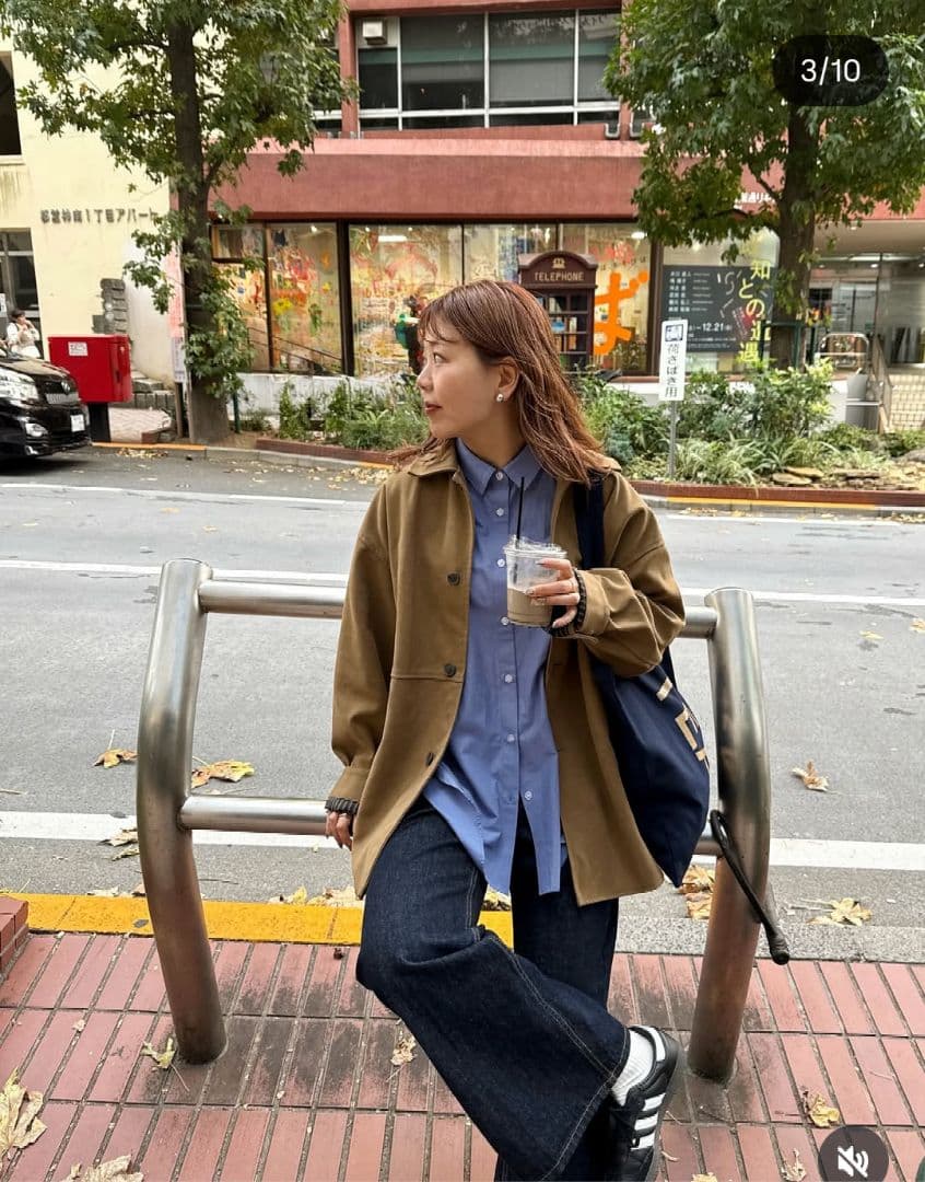 discoat ディスコート フェイクスエードショートコートちばちゃん着用タグ有