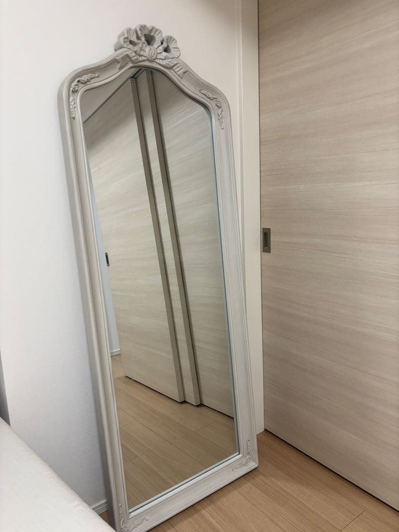 全身鏡 ミラー　シャビー　ハンプトン　姿見　アンティーク調