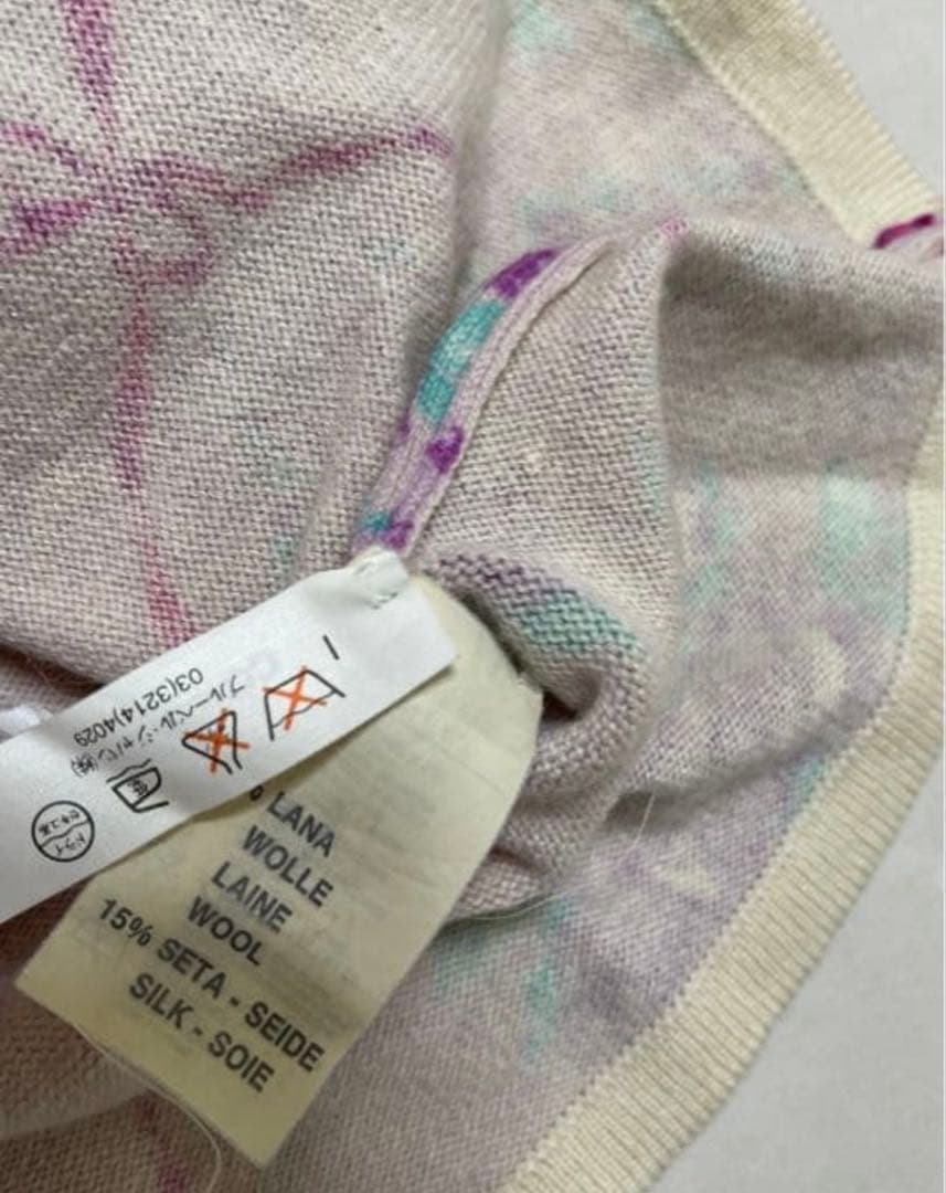 アンナモリナーリ　ツインニット　花柄　ピンク 　ブルマリン