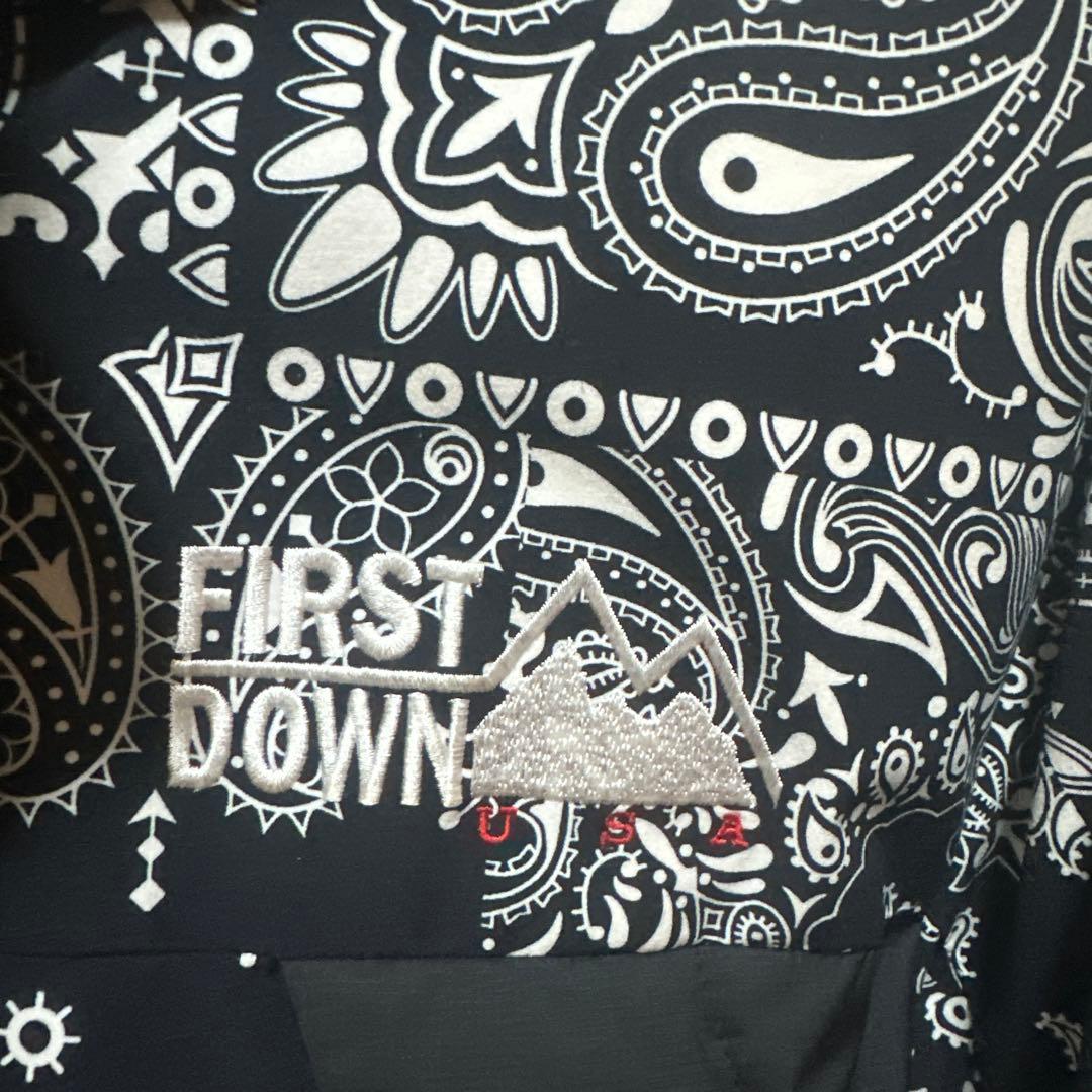 ファーストダウンUSA ダウンジャケット S ペイズリー柄