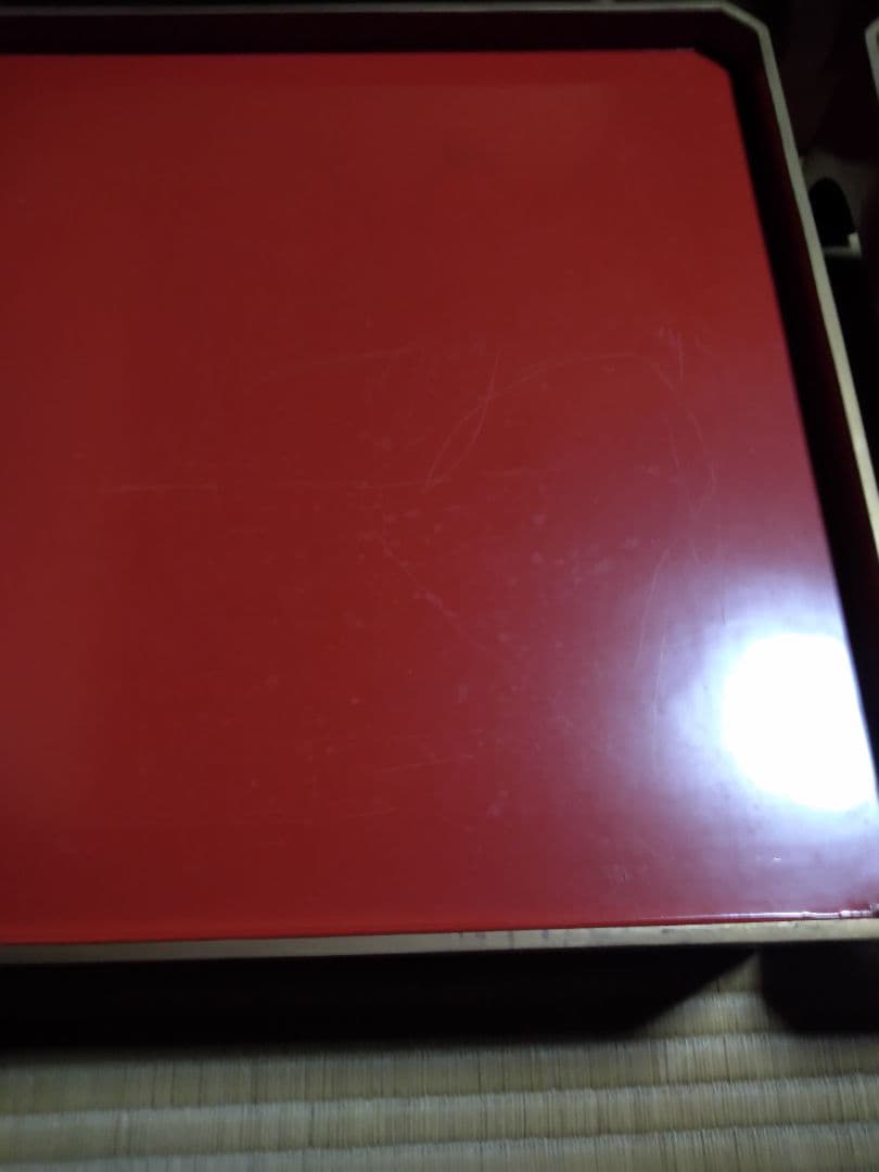 角膳　会席膳　朱色　木製　漆器　 大小2セットプラス大8膳