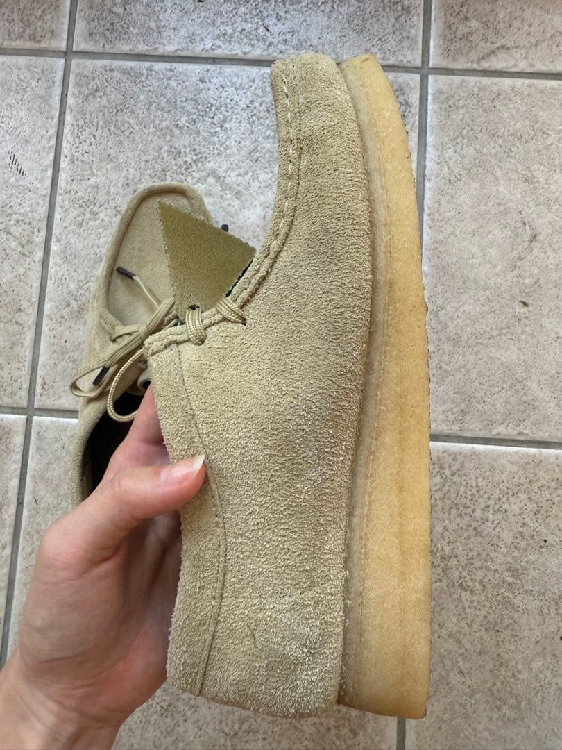 CLARKS スエード ベージュ モカシン ワラビー
