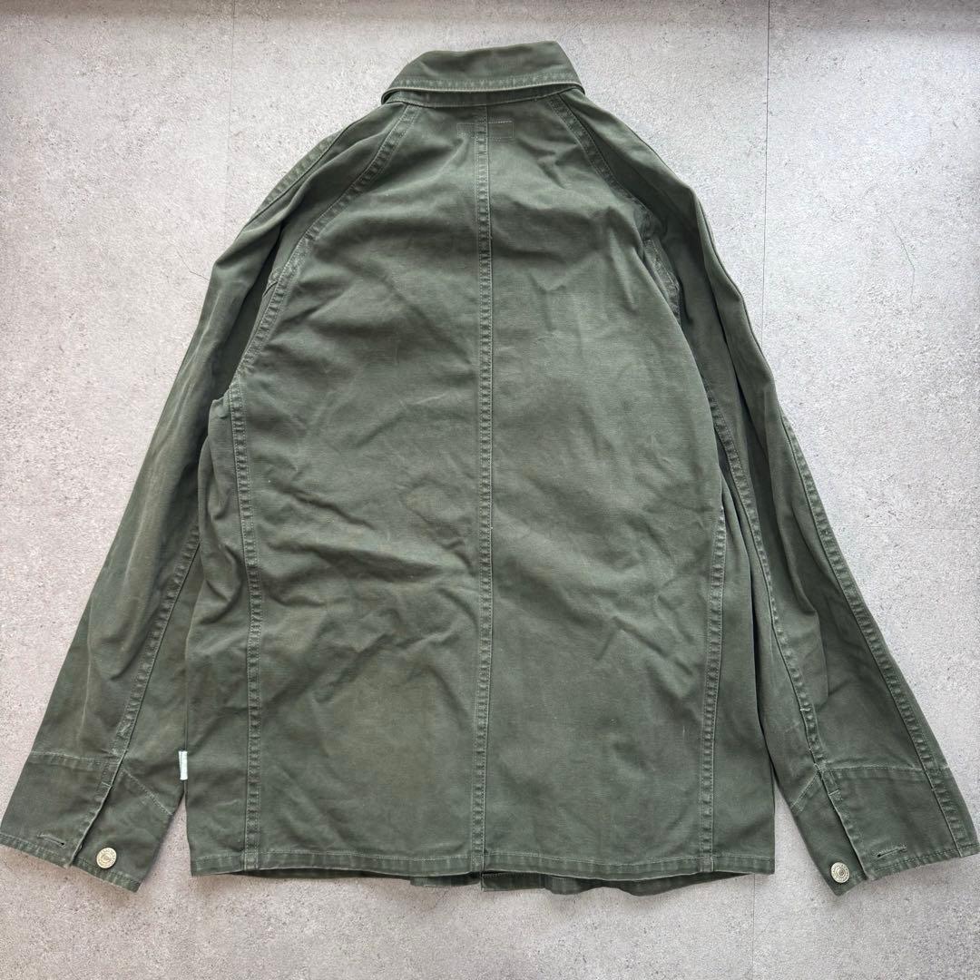 希少 ヘッドポータープラス ダック カバーオール ジャケット カーキ