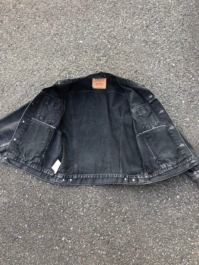 90s リーバイス 70503 08 ユーロ デニムジャケット ブラック M