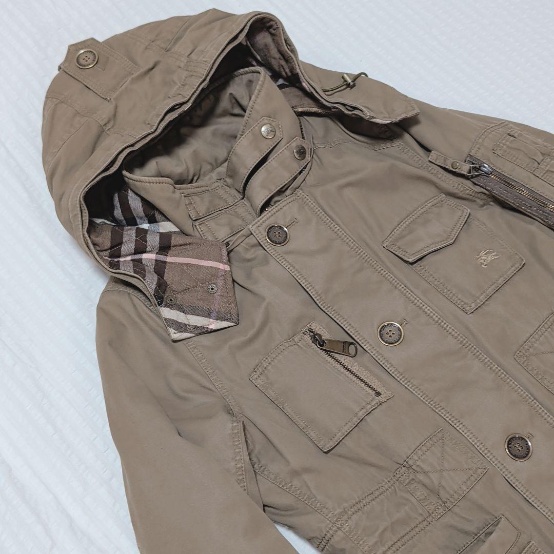 バーバリーブルーレーベル モッズコート ミリタリージャケット 38