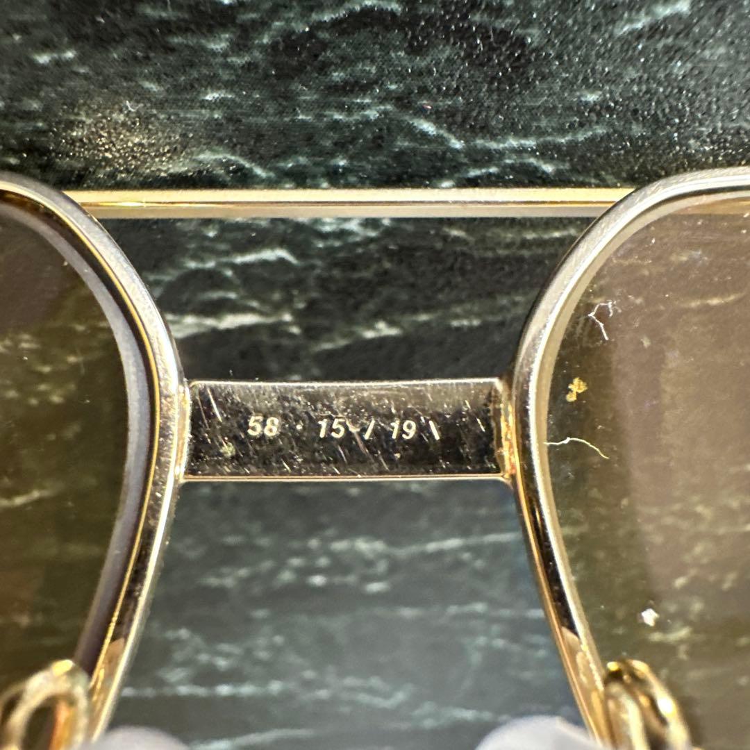 【美品】RODEN STOCK ツーブリッジ　度入りサングラスゴールド