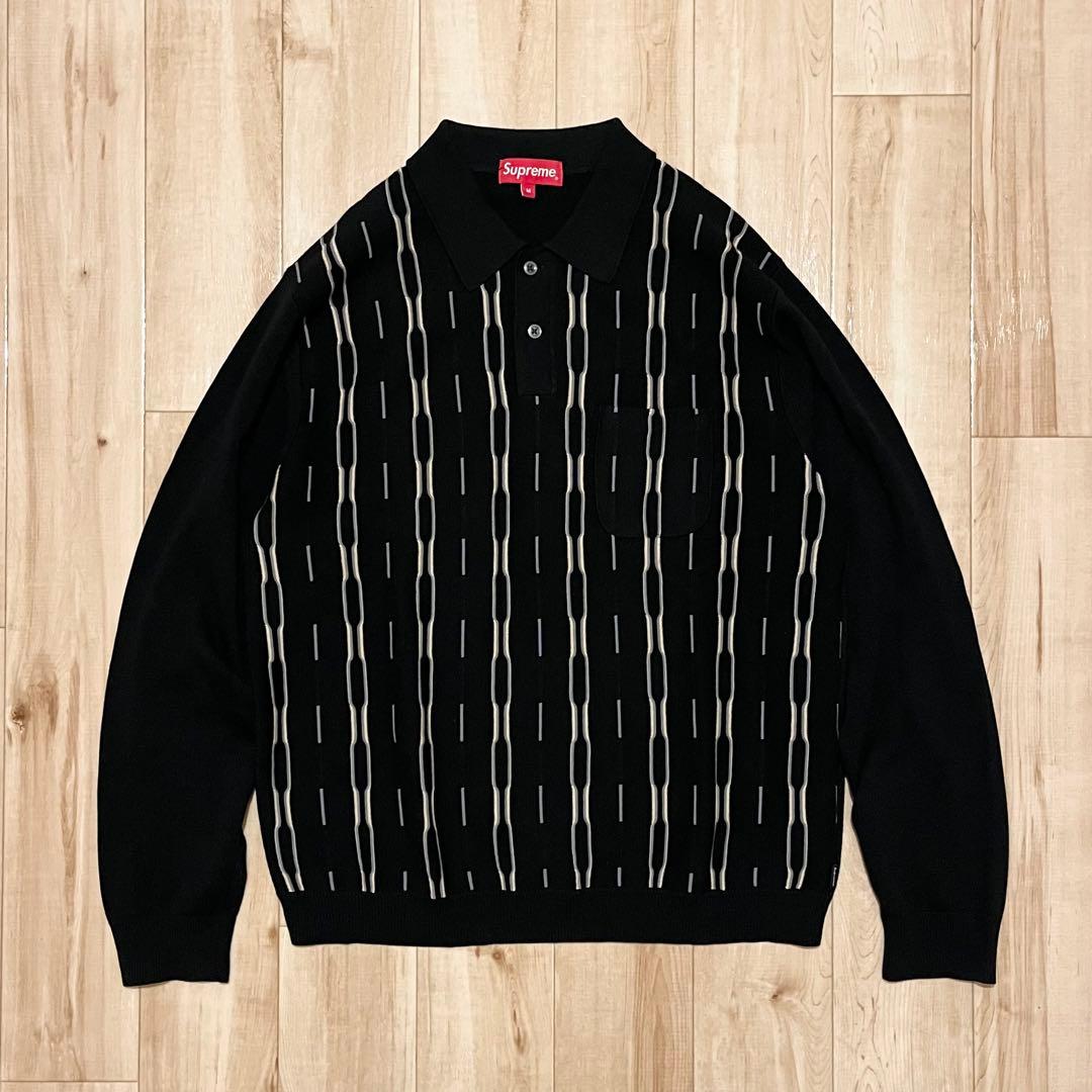 激レア！2018AW SUPREME“VERTICAL STRIPE”ニットポロ
