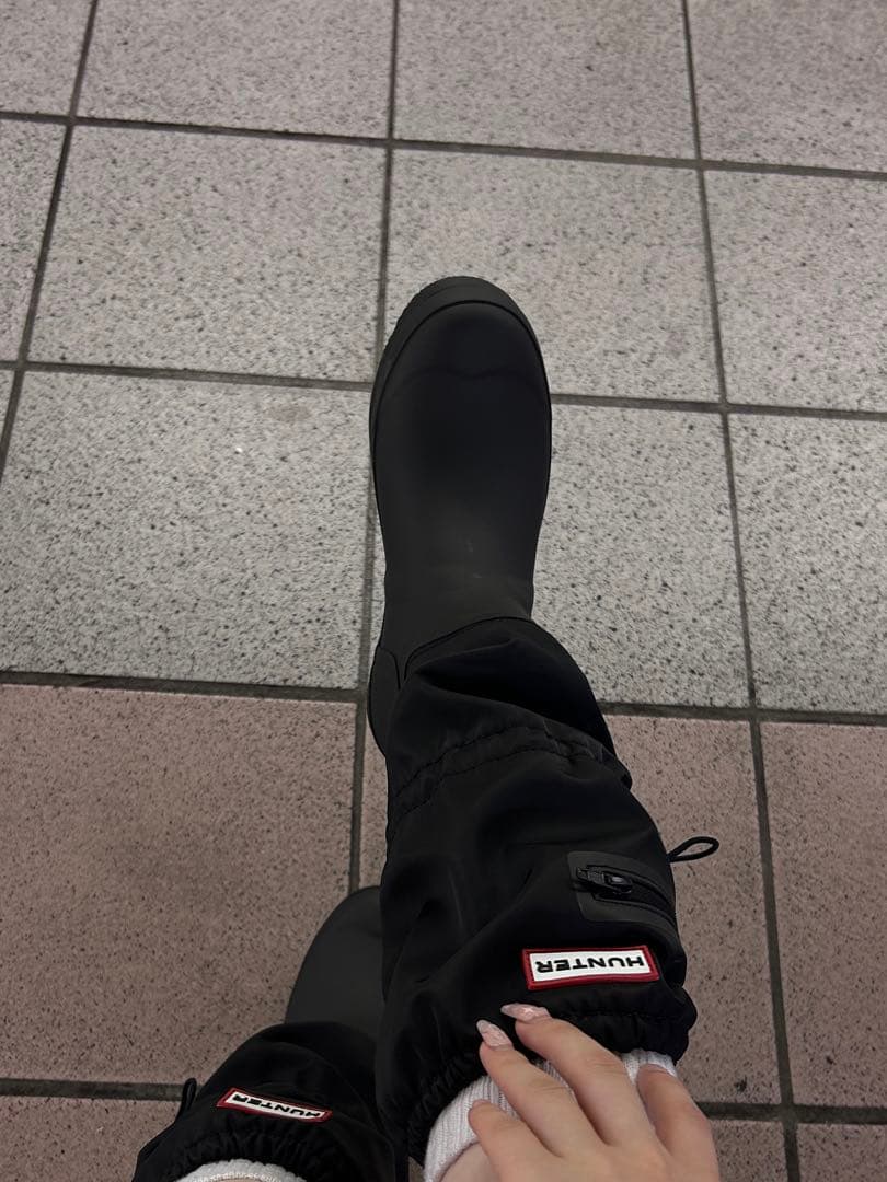 ハンター　トラベル トール レイン ブーツ - ブラック