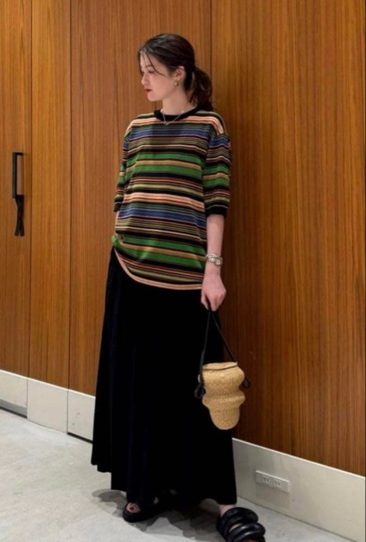 週末値下げ❣️CABaN【美品】キュプラジャージー ギャザーキャミワンピ S 黒♦︎