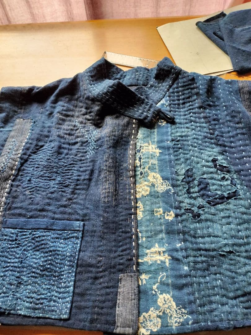 古布襤褸ボロ前空きベスト